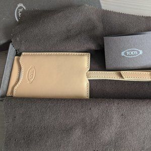 NWOT Authentic Tod's Leather Luggage Tag